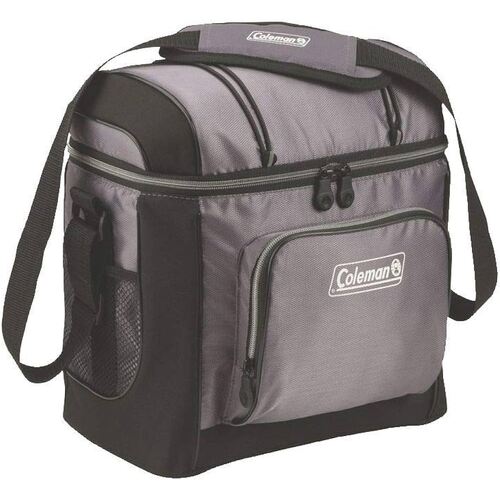 Coleman 16 Can Soft Cooler Insulated Outdoor Camping Picnic Bag - Grey