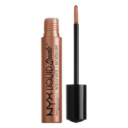 NYX 4mL Professional Makeup Liquid Suede Metallic Matte Lipstick - Exposed