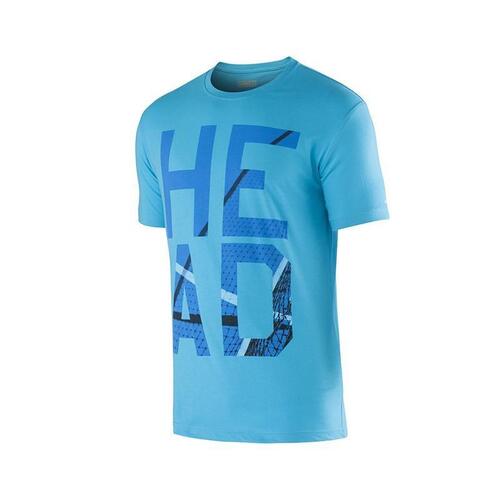 Head Carlo Boys Junior T-Shirt Top Tennis Sports Childrens - Blue