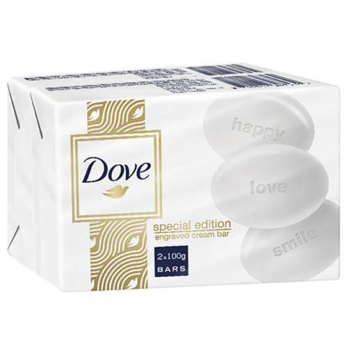 2pk Dove Special Edition Engraved Soap Bar Beaty Cream 100g