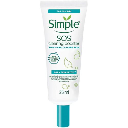 Simple 25ml SOS Clearing Booster Long Lasting Shine & Blemish Control