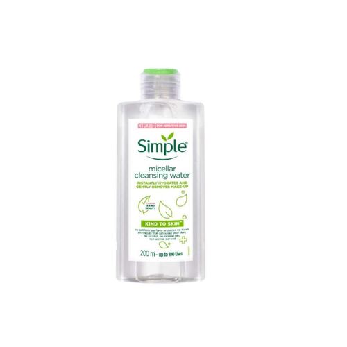 Simple 200ml Micellar Cleansing Water Hydrates And Gently Removes Make-Up