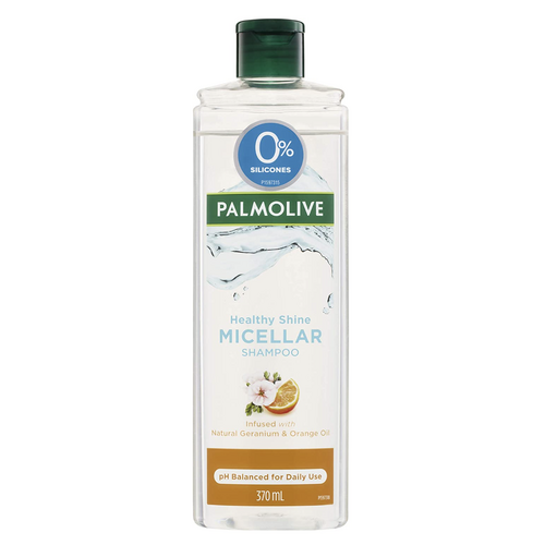 Palmolive Healthy Shine Micellar Shampoo 370ml - Natural Geranium & Orange Oil