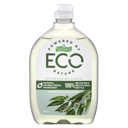 Palmolive Eco Nature Dishwashing Liquid 450ml - Eucalyptus & Fresh Mint Scent