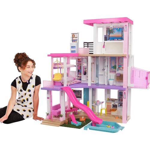 Barbie Dreamhouse Doll Playset Toy w/ 75+ Furniture & Accessories 10 Play Areas + more