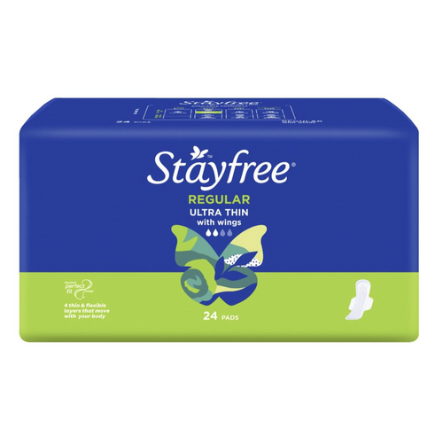 Stayfree Regular Ultra Thin & Flexible Pads With Wings - 1 Pack of 24 Pads