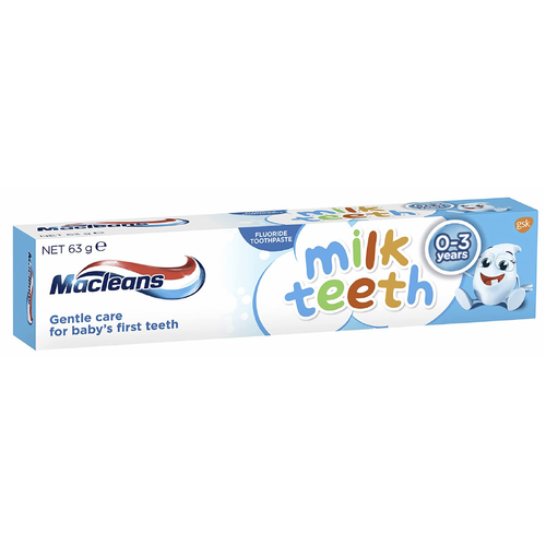 Macleans Fluoride Toothpaste Milk Teeth Gentle Care For Babies 0-3 Years Old 63g