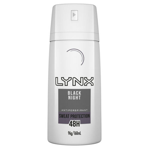 Lynx 160mL Black Night 48H Sweat Protection Antiperspirant Deodorant