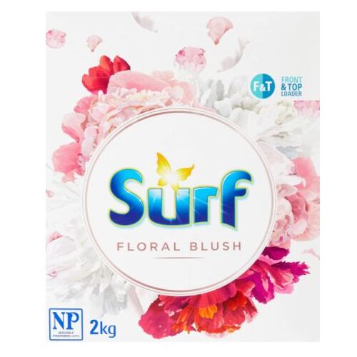 Surf 2kg Front & Top Loader Floral Blush Laundry Detergent