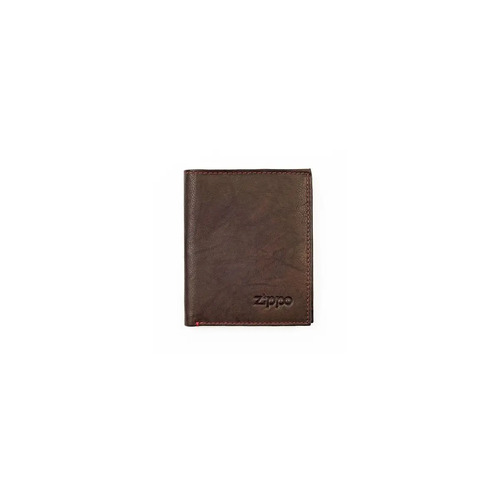 Zippo Mens Genuine Leather Wallet Vertical - Mocha