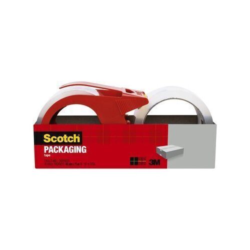 Tape Packaging 3M General 48x75m Clear x2 With Dispenser 3350-RD-2-AU Scotch