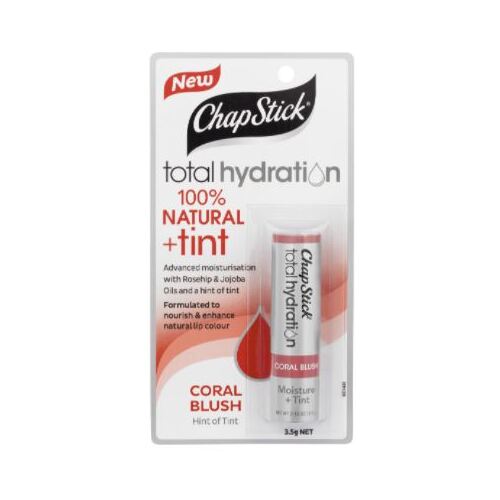 ChapStick 3.5g Total Hydration Coral Blush Tint Lip Balm - Natural