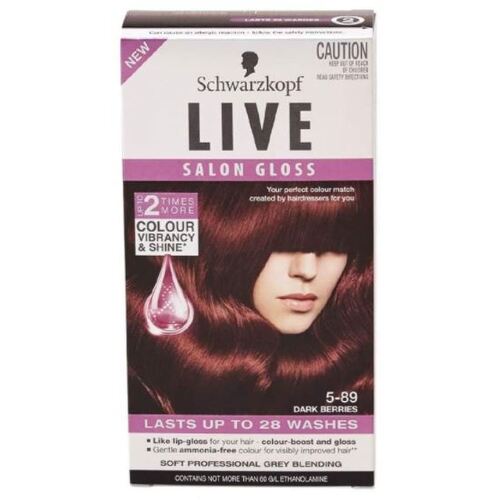 Schwarzkopf Live Salon Gloss Hair Colour Last up to 28 Days - 5-89 Dark Berries