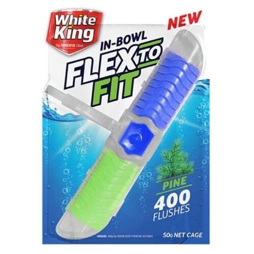 White King 50g In - Bowl Flex O Fit Toilet Cage Pine Cleaning Agent