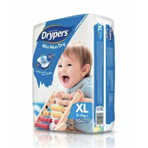 50pk Drypers Wee Wee Dry Disposable Diapers Nappies Nappy - XL 12-17kg