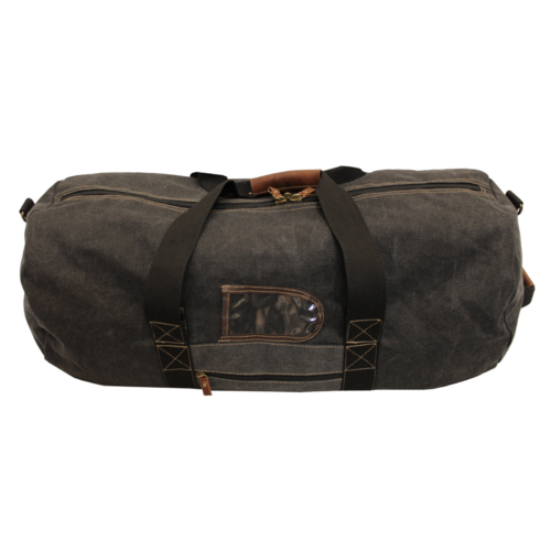 FIB 70cm Canvas Duffle Bag Travel Heavy Duty Large - Black