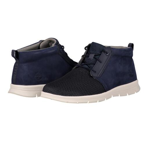 Timberland Mens Graydon Fabric & Leather Shoes Sneakers Casual - Mid Navy Nubuck / Mesh