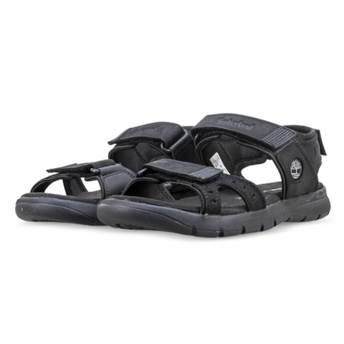 Timberland Mens Slip-On Leather Sandals Footwear - Black Nubuck