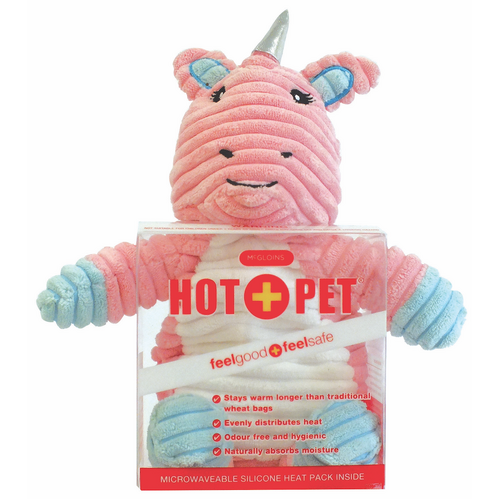 Hot+Pet Unicorn Microwaveable Silicone Heat Pack Therapy - Pink