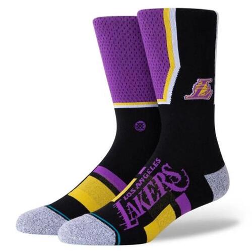 Stance Mens Lakers Shortcut 2 Los Angeles Socks Basketball NBA - Purple