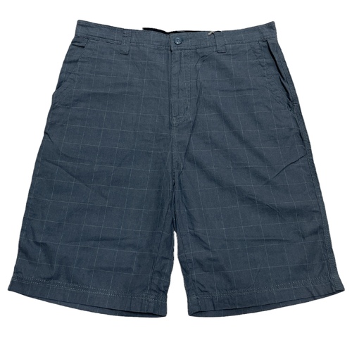 Mens 100% Cotton Summer Shorts - Check Grey