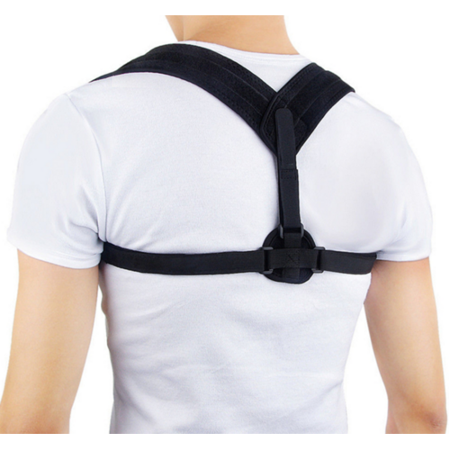 AXIGN Medical Posture Support Back Support Brace Corrector Strap Lumbar - Black 