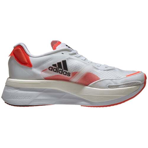 Adidas Mens Adizero Boston 10 Shoes Runners Sneakers - White/Black/Red