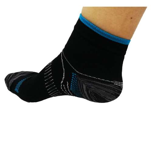AXIGN Medical Compression Running Socks - Blue/Black