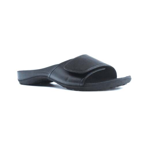 Orthotic Sandals Bunion Flip-Flops Flat Heel Slide Slippers Flats - Black (EU 46)