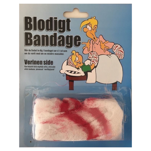 FAKE BLOOD BANDAGE Costume Party Halloween Fancy Dress Tearable Gore