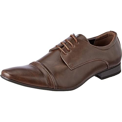Uncut Mens Bartell Lace Up Dress Shoes - Chocolate