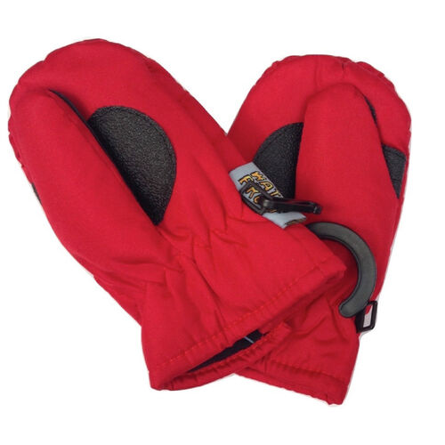 Kids Ski Gloves Mittens Waterproof Thermal Winter Snow Boys Girls Lined - Red - One Size (3-6 Years Old)