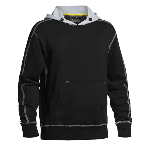 Bisley Flex & Move Contrast Hoodie Warm Jumper Cotton Fleece Winter Pullover Sweatshirt