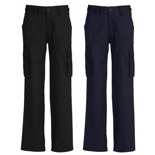 Mens CARGO PANTS Work Wear Trousers 100% COTTON Tradie Pockets Military 310gsm