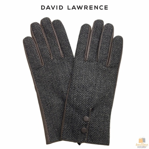 DAVID LAWRENCE Womens Tweed Sheepskin Leather Gloves Warm Soft 3692 Ladies