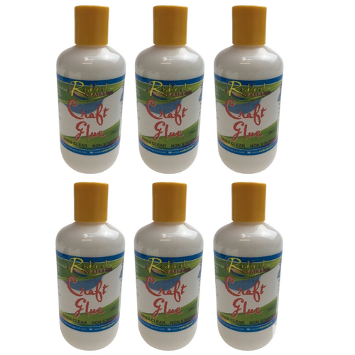 6x 250ml CRAFT GLUE Clear Water Based Non-Toxic Acid Free Radical Paint BULK