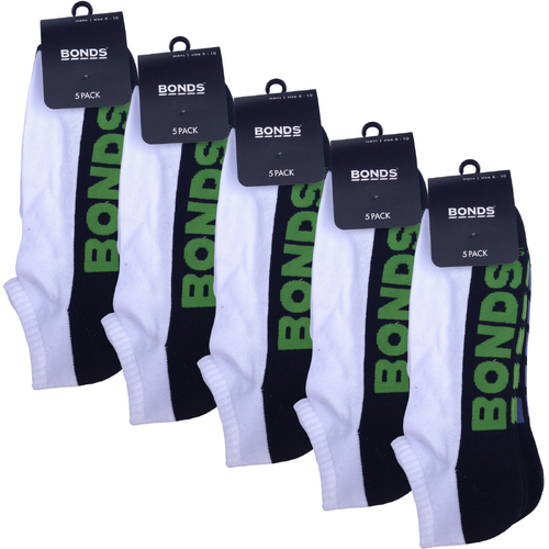 5x BONDS Socks Logo Lowcut Ankle Pairs Mens Size 6-10 11-14 Sports Low Anklets