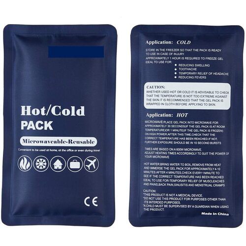 HOT COLD PACK Reusable First Aid Ice Heat Gel Packs Microwaveable Pain Relief