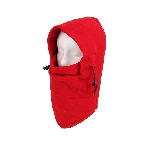 THERMAL FLEECE BALACLAVA Ski Snowboard Motorbike Face Mask Hood Hat Beanie Warm - Red