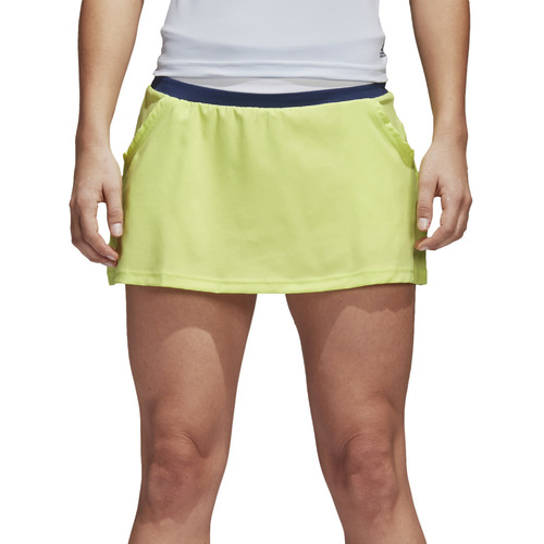 Adidas Womens Skirt Sports Training Slim Fit Tennis Club Climalite - Frozen Yellow