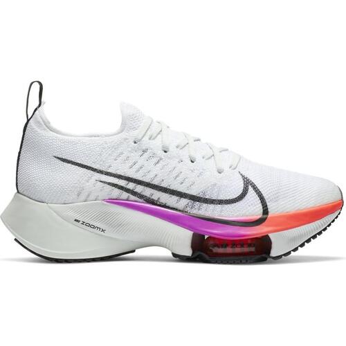 Nike Womens Air Zoom Tempo Next% FK Running Athletic Gym Sneakers Shoes - White/Black-Hyper Violet