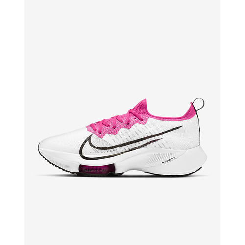 Nike Womens Air Zoom Shoes Tempo Next FK-White/Black-Pink Blast