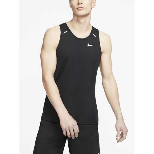 Nike Mens Core Rise 365 Soft Breathable Tank Shirt - Black