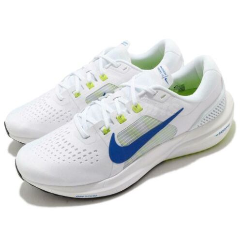 Nike Mens Air Zoom Vomero 15 - White Racer Running Gym Shoes -  Blue Black