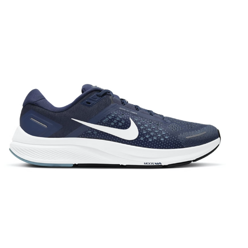 Nike Mens Air Zoom Structure 23 Running Shoe - Midnight Navy/White-Cerulean