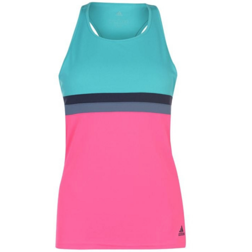 Adidas Womens Club Sleeveless Tank Top Climalite Tennis Sport - Hi-Res Aqua