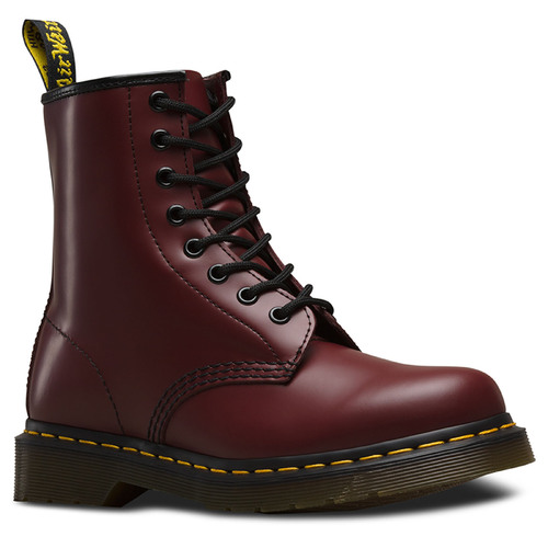 Dr. Martens Unisex 1460Z DMC 8 Lace Up Cherry Red Smooth Leather Boots Shoes Doc