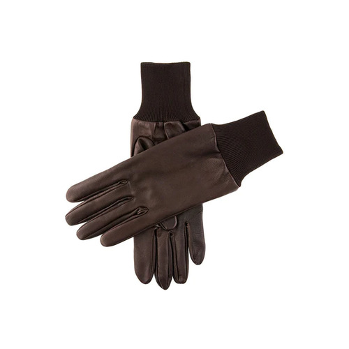 Dents Royale Leather Shooting Gloves Handmade Silk Lined - Right Hand - Brown
