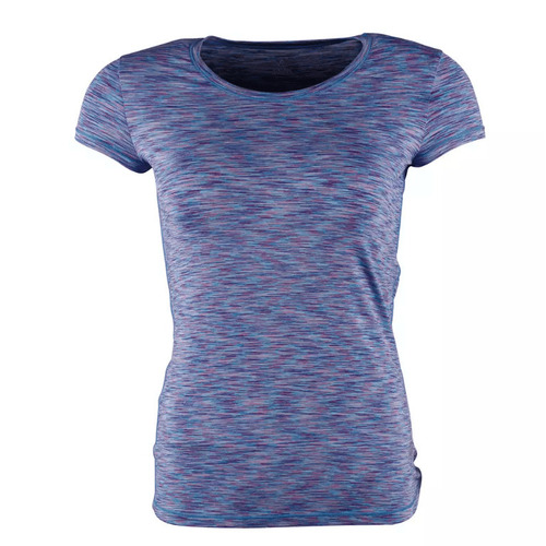Peak Womens Round Neck Tee Shirt Running Gym Sport - Blue