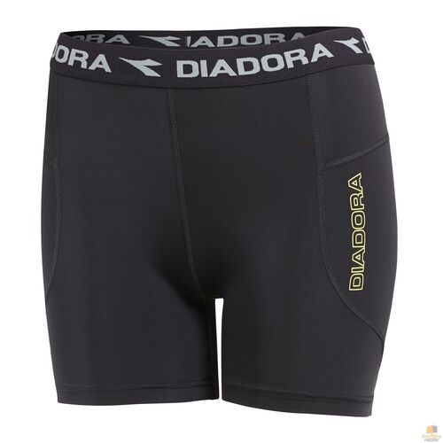 DIADORA Ladies Compression Shorts Thermal Fitness Gym Yoga - Black